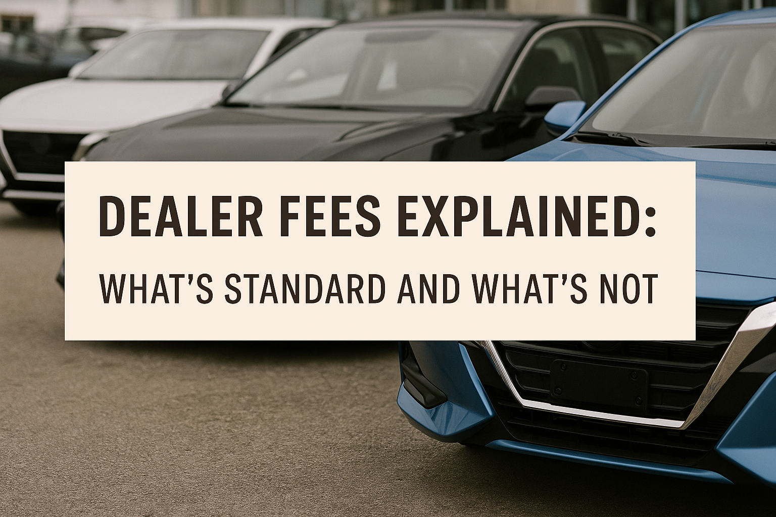 Dealer Fees Explained: What’s Standard and What’s Not