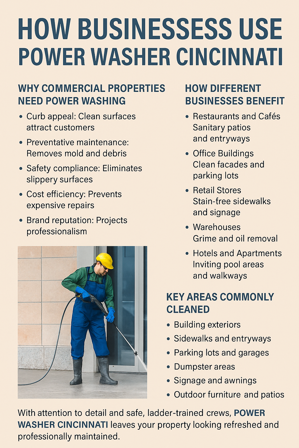 How Businesses Use Power Washer Cincinnati: The Ultimate Guide to Cleaner Commercial Spaces