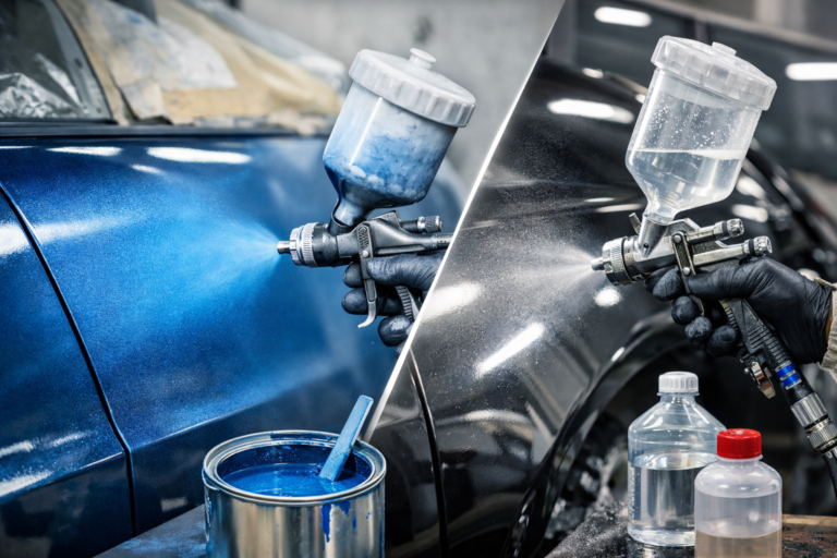 The Difference Between Automotive Base Coat and Clear Coat