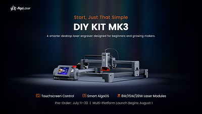 AlgoLaser Launches DIY KIT MK3: Start, Just That Simple–A Smarter Way to Laser Engrave