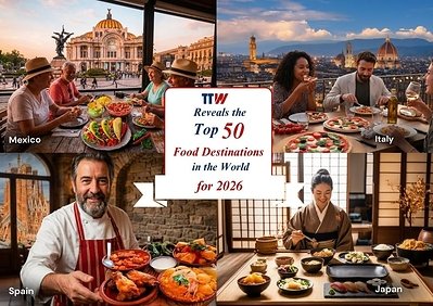 TTW Announces the Top 50 Food Destinations Around the World for 2026